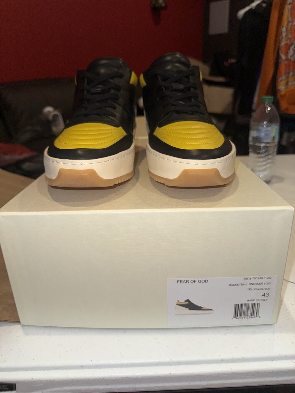 Fear of God Basketball Mid 'Yellow Black' Size 43 Brand New (10 Mens)
